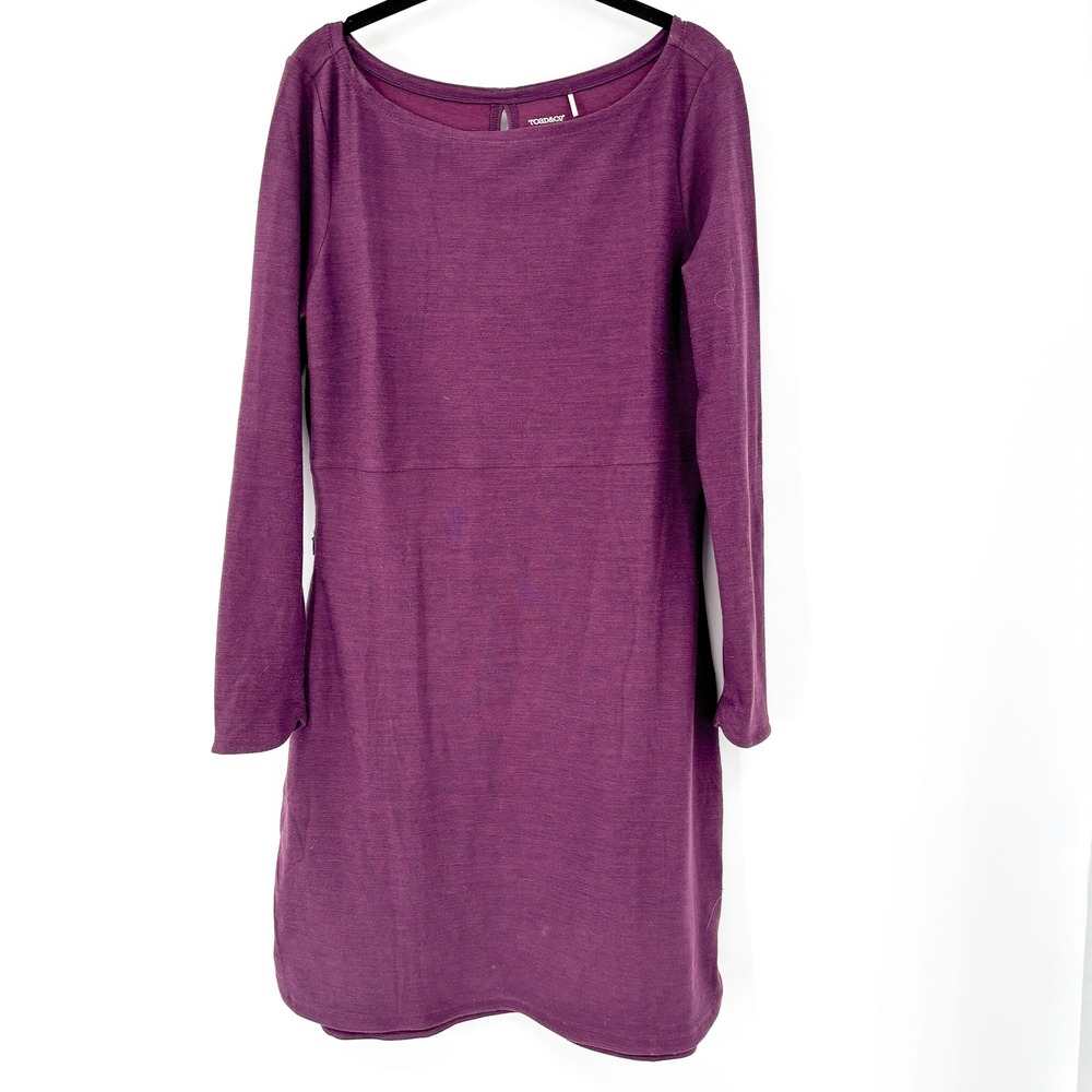Toad & Co Purple Long Sleeve Knit Tunic Top Stretch Casual‎ Womens Size M